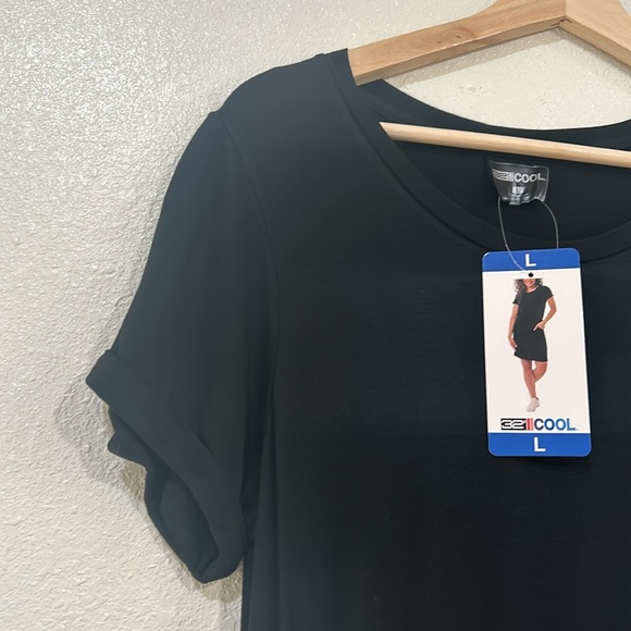 32 DEGREE WOMENS SOFT LUX BLACK DRESS Sz LARGE NEW - Picture 7 of 9